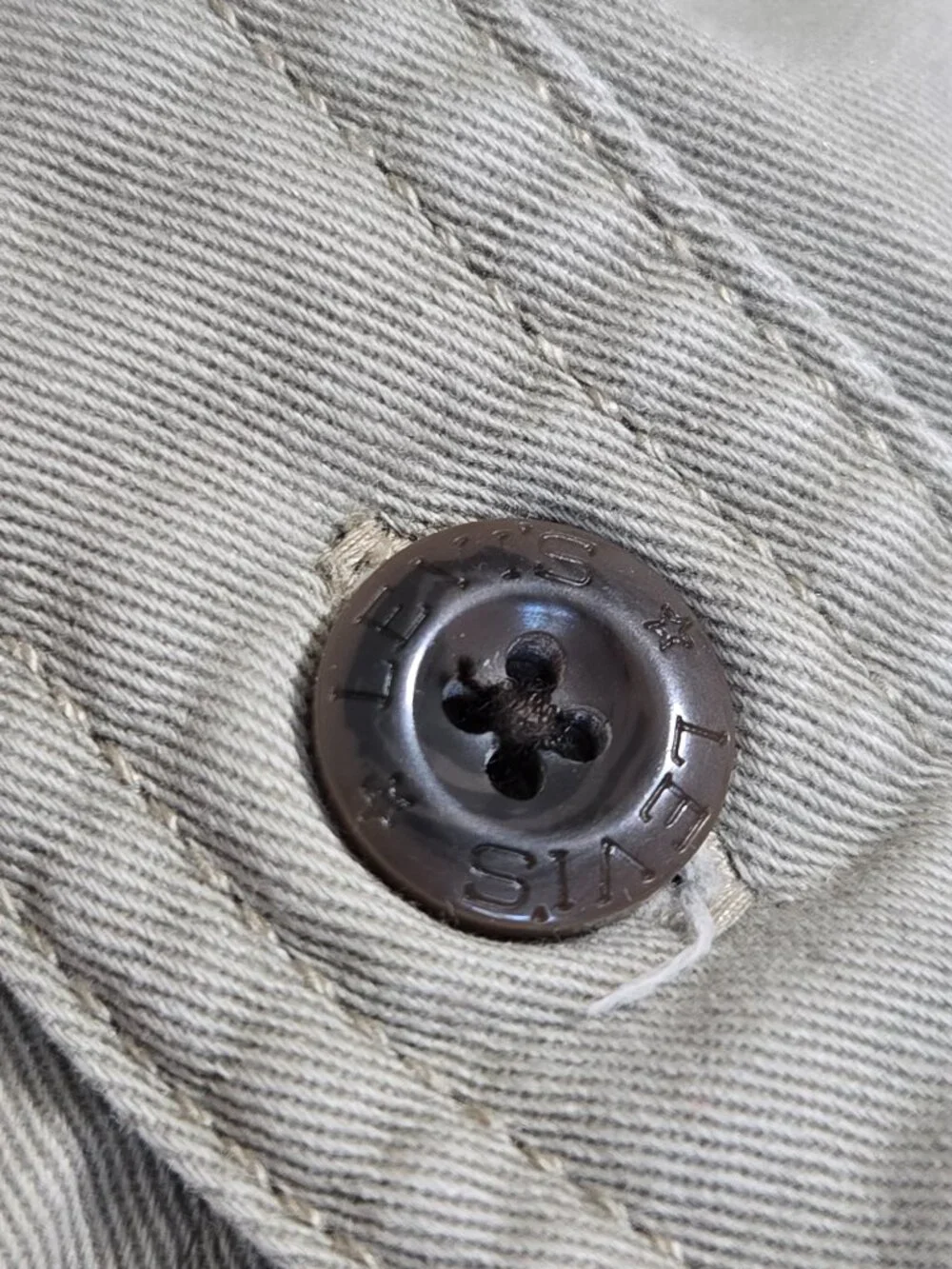 Vintage Y2K Levi's Sherpa Fleece Lined Button Up Shirt Jacket Shacket Mens L Tan